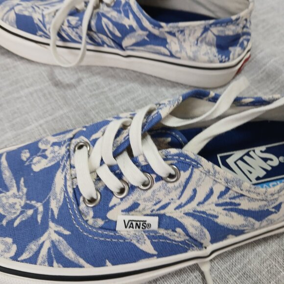 Vans UltraCush Hawiian Tropical Blue and White Floral Skate Sneaker Women's 7 - Picture 5 of 7